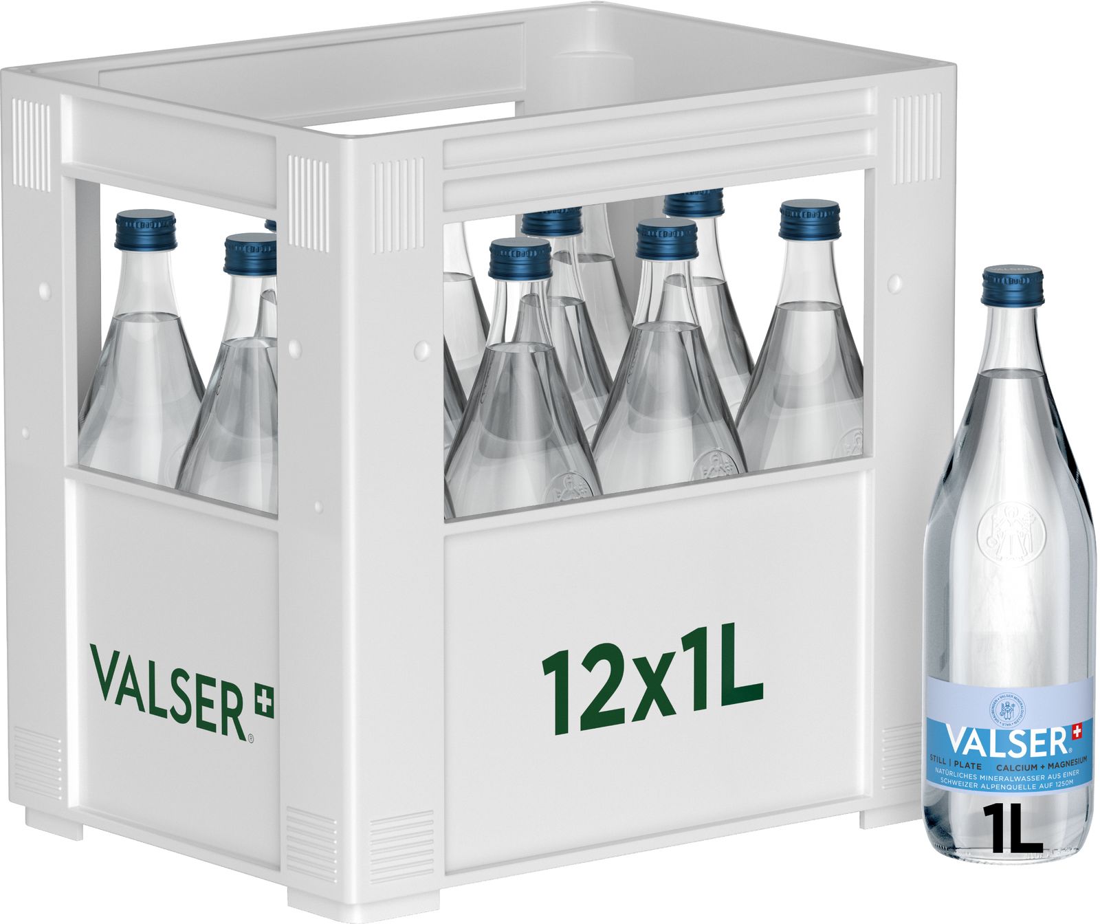 Valser blau (ohne CO2) Calcium + Magensium 1.0l MW