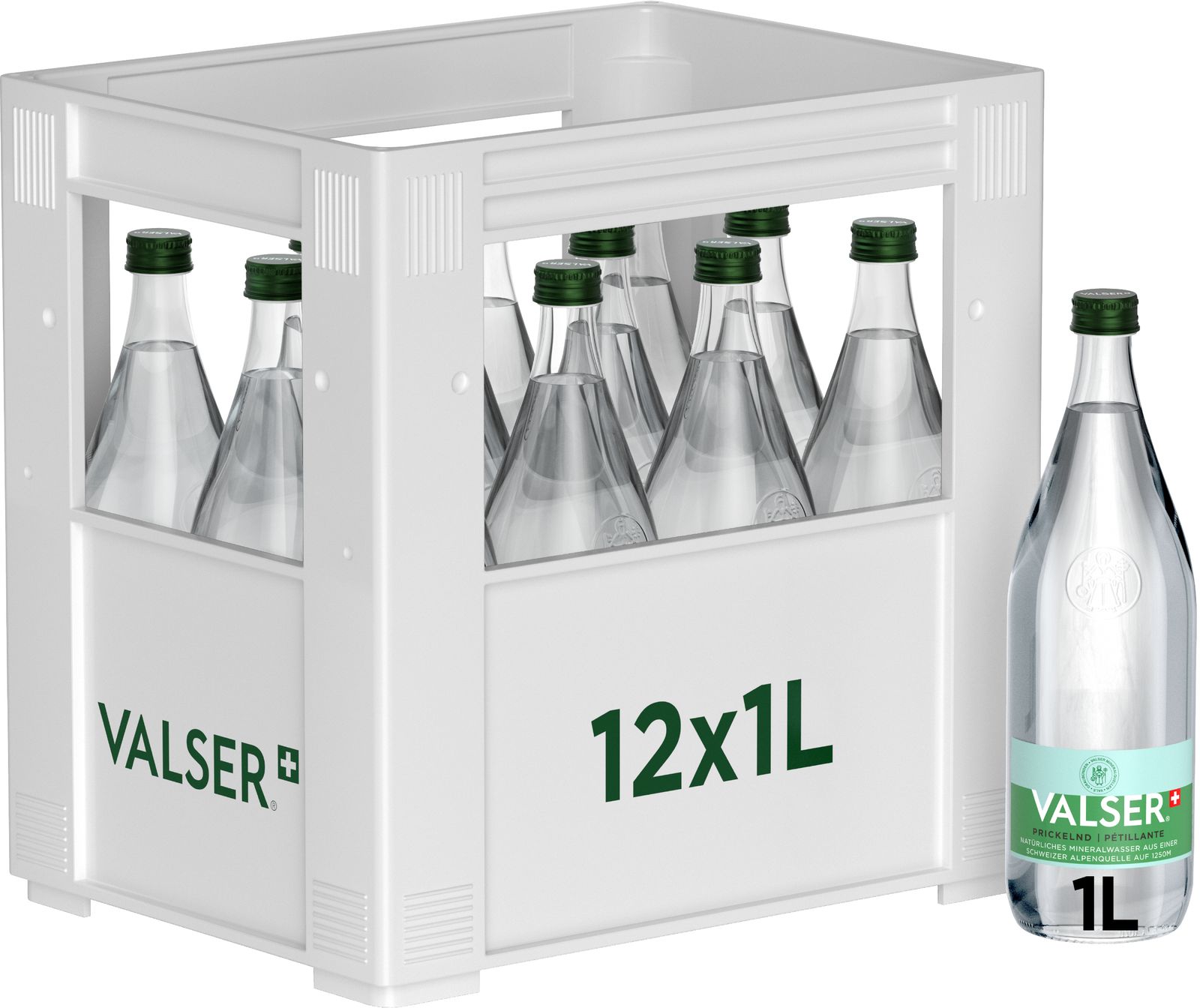 Valser grün (mit CO2) 1.0l MW