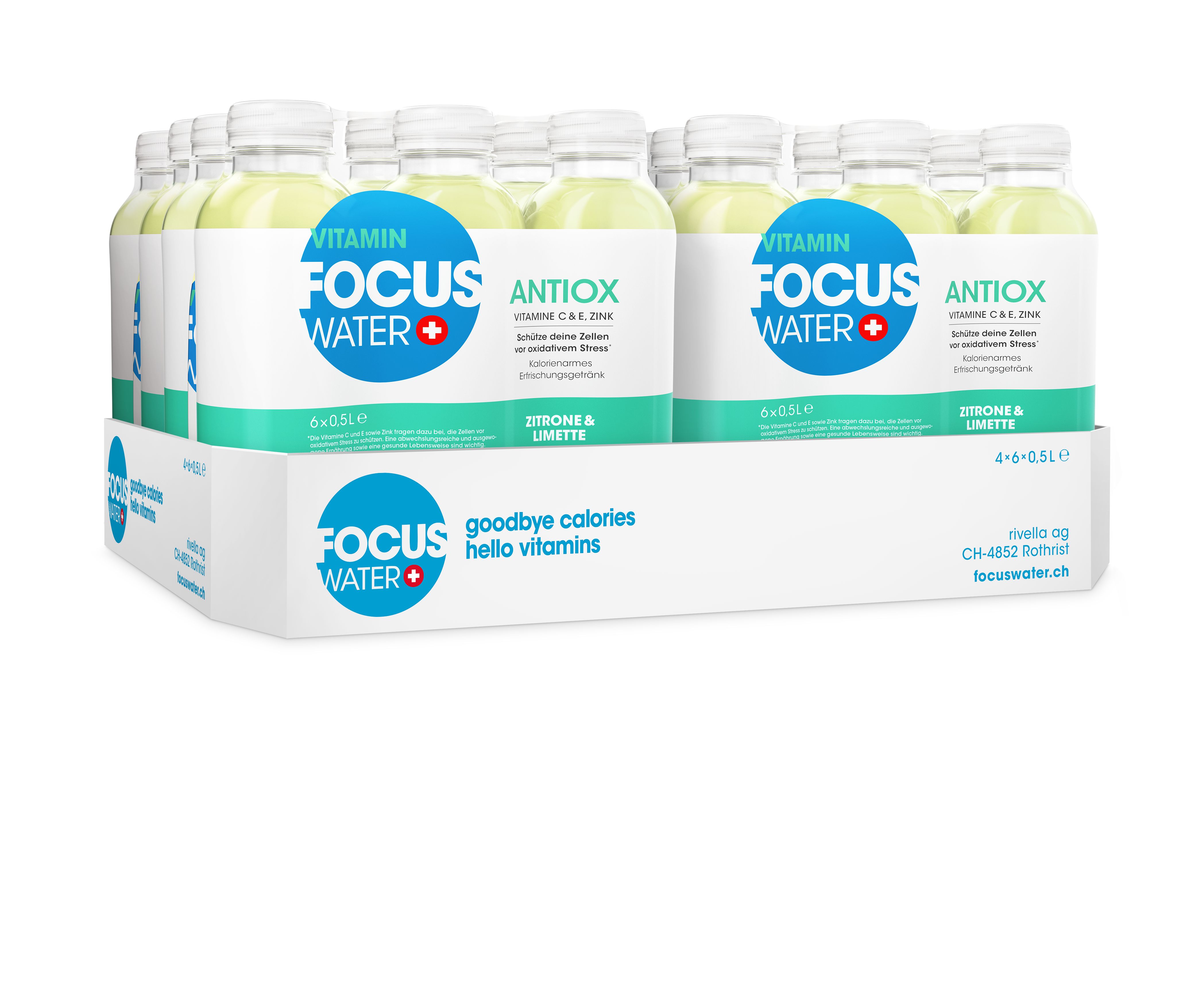 Focuswater ANTIOX Zitrone & Ingwer 0.50l PET Tray  